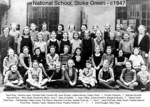 National School- Stoke Green - c1947 - from Malcolm Collins