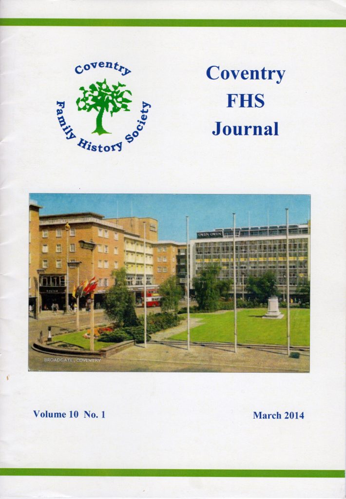 Coventry FHS Journal Cover